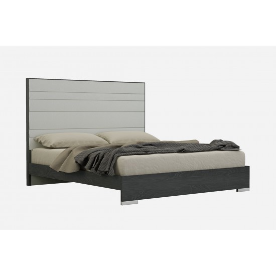 Malibu Bed King, High gloss Grey