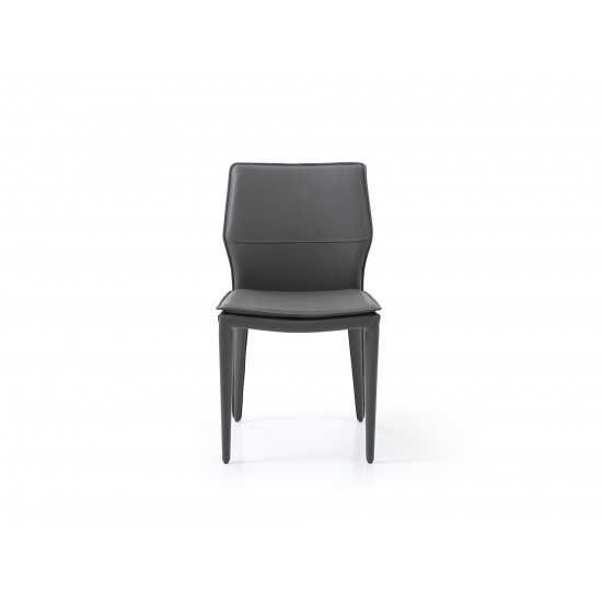 Miranda Dining Chair Dark Grey Faux Leather