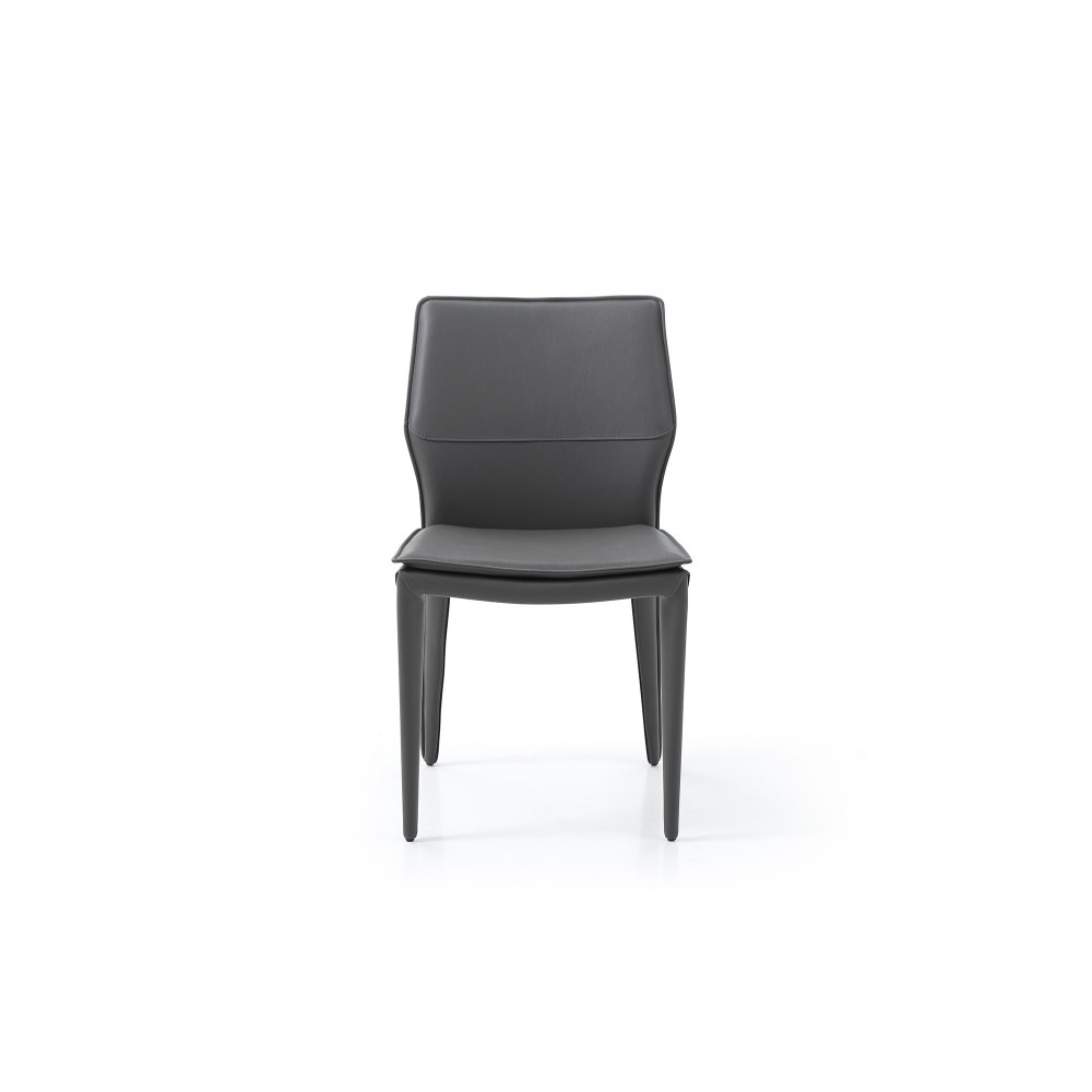 Miranda Dining Chair Dark Grey Faux Leather