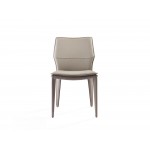 Miranda Dining Chair Light Grey Faux Leather