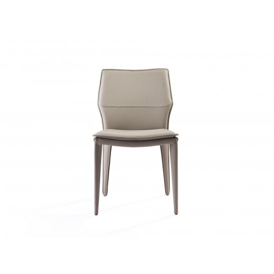 Miranda Dining Chair Light Grey Faux Leather