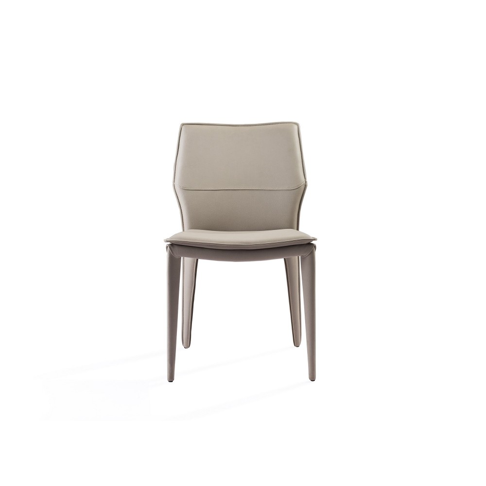 Miranda Dining Chair Light Grey Faux Leather