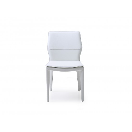 Miranda Dining Chair White Faux Leather