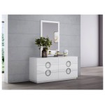 Navi Bed Queen, high gloss white