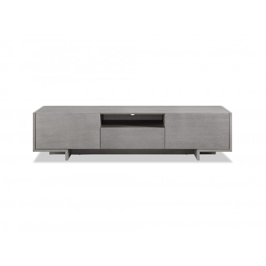 Noah TV Unit One middle drawer in grey oak veneer