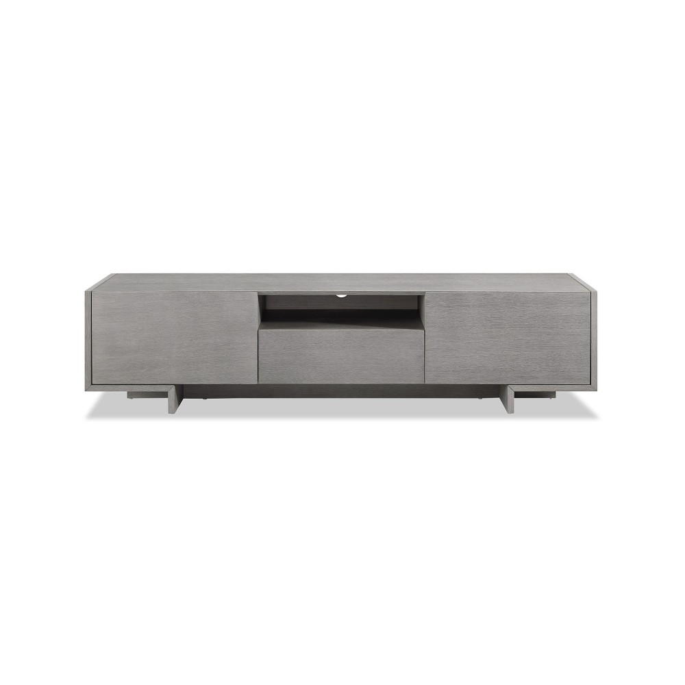 Noah TV Unit One middle drawer in grey oak veneer