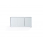 Norbury Buffet High White Gloss, Glass shelves