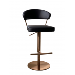 Nova Barstool, Black Faux Leather