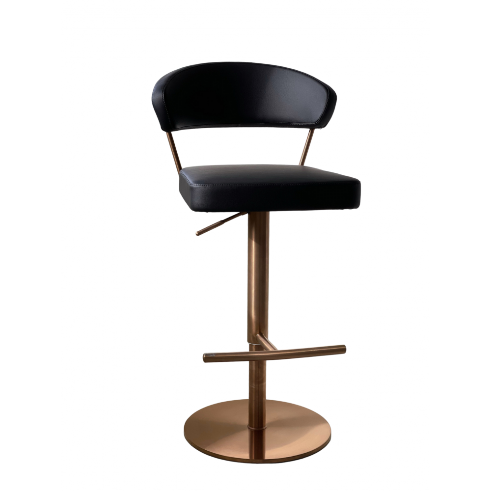 Nova Barstool, Black Faux Leather