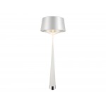 Paris Floor Lamp Carbon Steel and White Fabric Shade