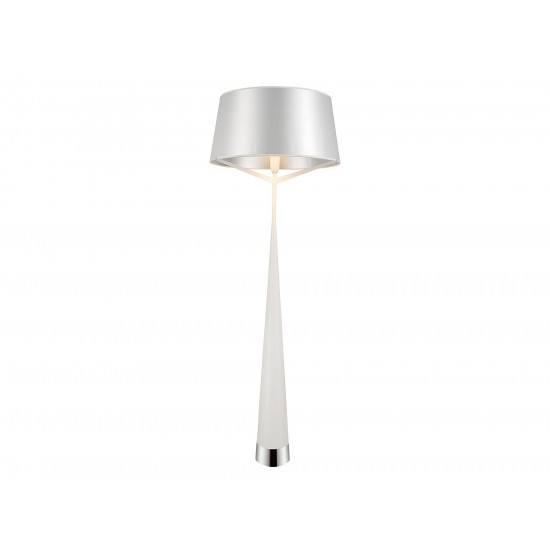 Paris Floor Lamp Carbon Steel and White Fabric Shade