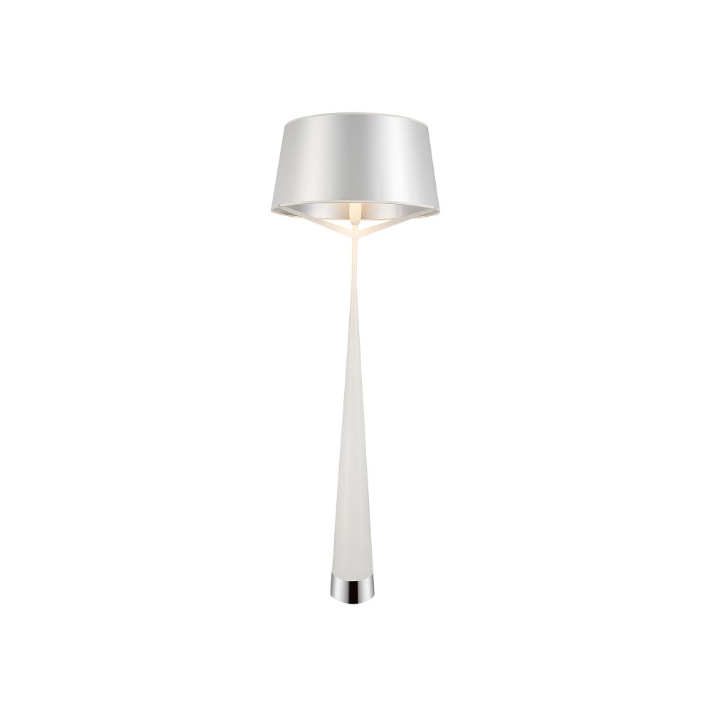 Paris Floor Lamp Carbon Steel and White Fabric Shade