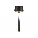 Paris Floor Lamp Black Carbon Steel and Fabric