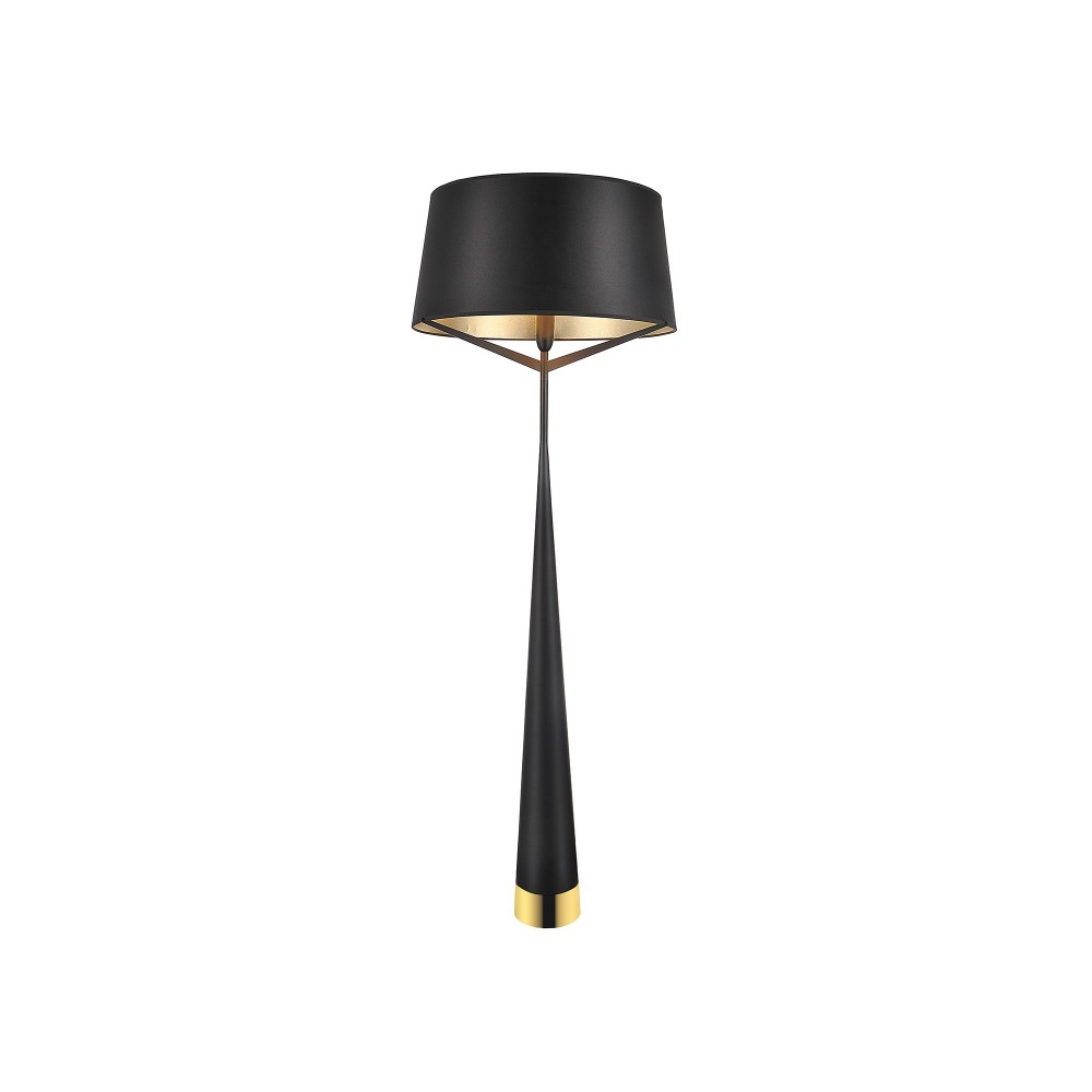 Paris Floor Lamp Black Carbon Steel and Fabric