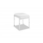 Paul Buffet, pure tempered white glass top, High Gloss White