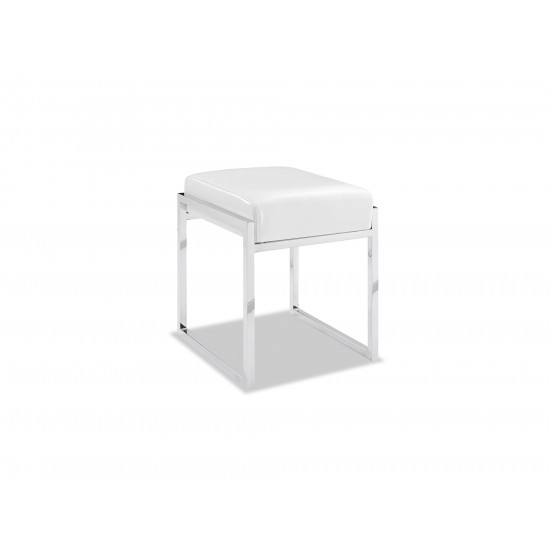 Paul Buffet, pure tempered white glass top, High Gloss White