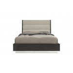 Pino Bed Queen, High Gloss Dark Grey Angley