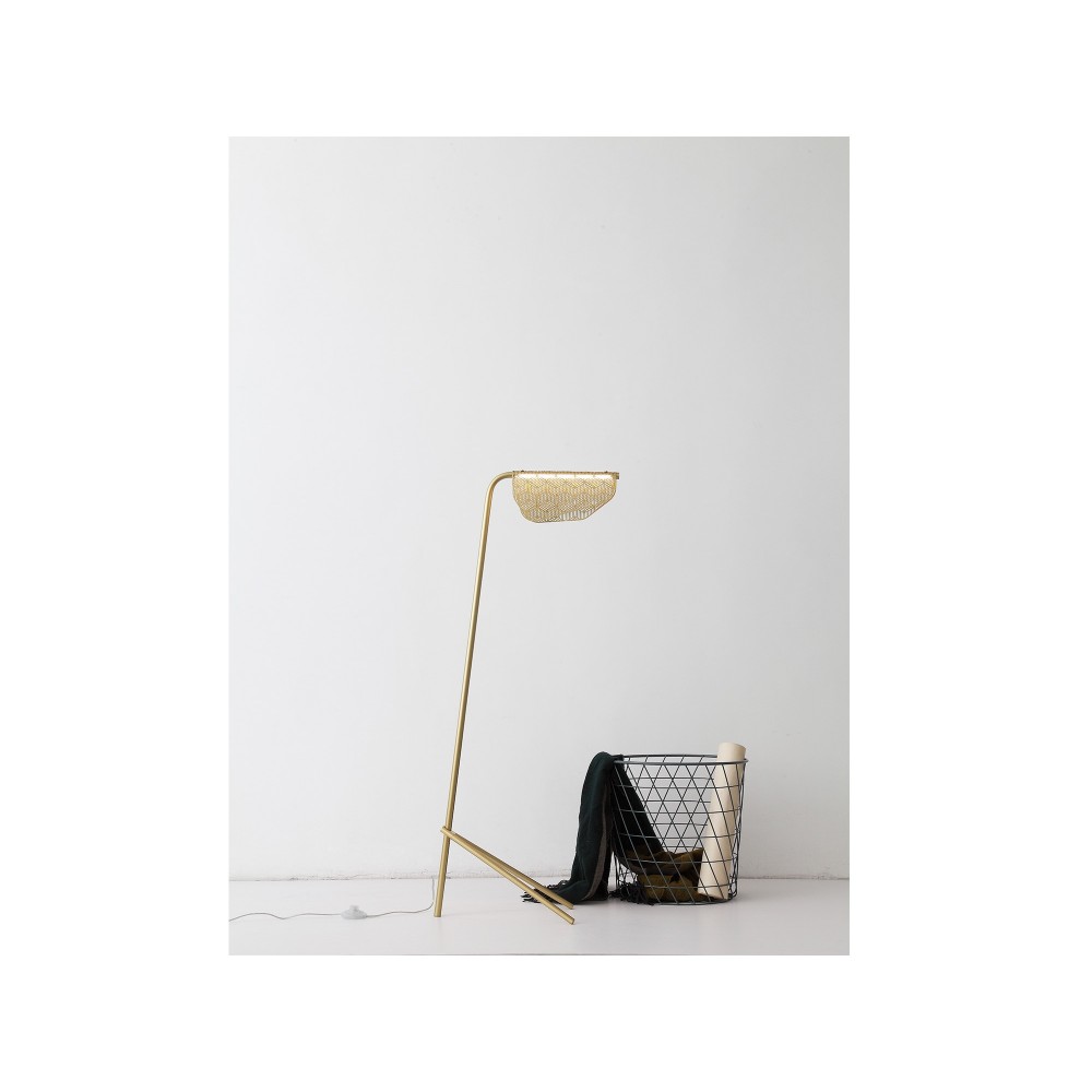 Piper Floor Lamp Golden Carbon Steel