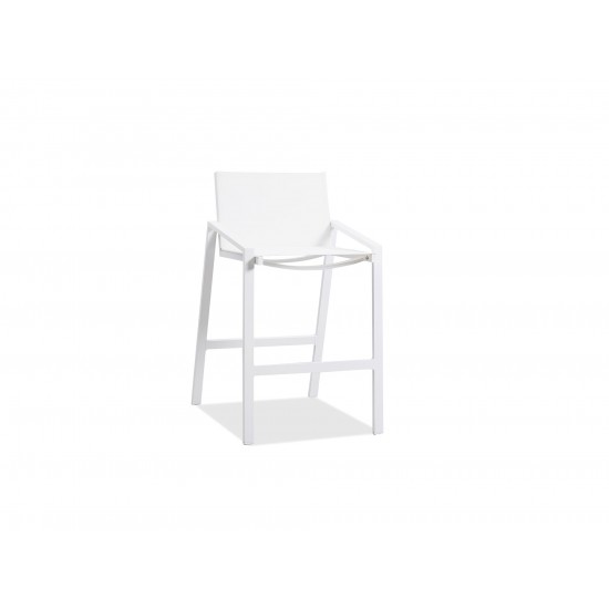 Rio Indoor/Outdoor Aluminum Textyline bar chair matte white color