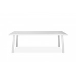 Rio Indoor/Outdoor Rectangle Aluminum Dining Table matte white