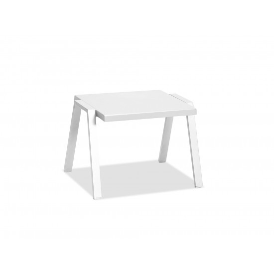 Rio Indoor/Outdoor Side Table Aluminium finish matte white