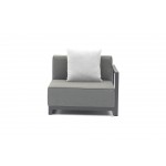 Sensation Indoor/Outdoor Modular Right Arm Chair, Grey Acrylic Fabric