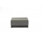 Sensation Indoor/Outdoor Ottoman, Grey Acrylic Fabric, Grey Aluminum Frame