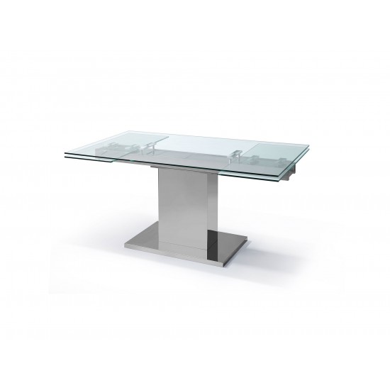 Slim Extendable Dining Table glass top