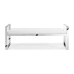 Sorrento Bench white faux leather