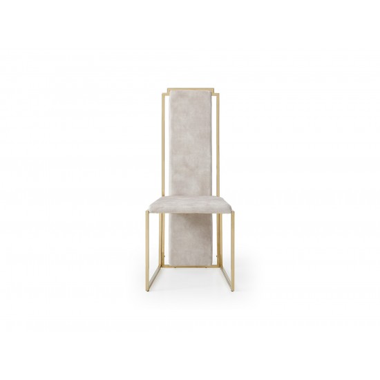 Sumo Dining Chair, Natural adore beige fabric