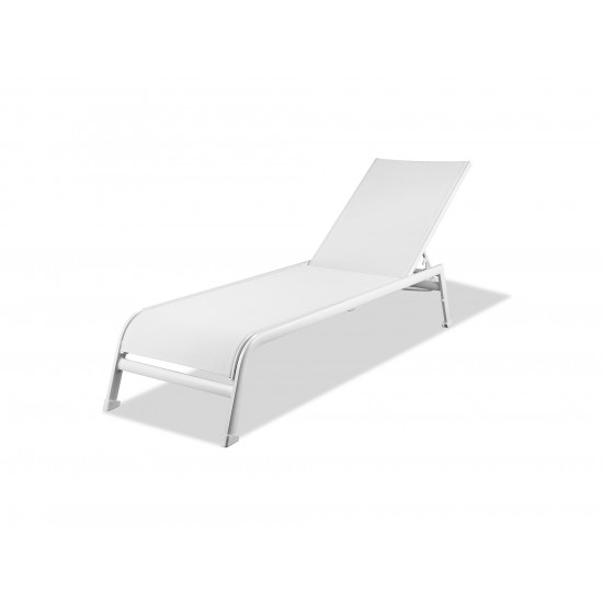 Sunset indoor / Outdoor Chaise Lounge white aluminum base