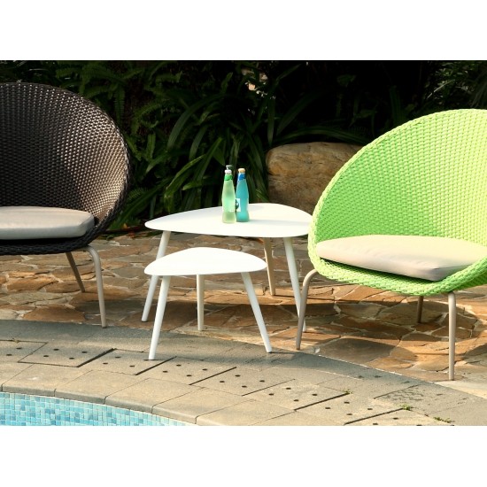 Sunset indoor / Outdoor Chaise Lounge white aluminum base