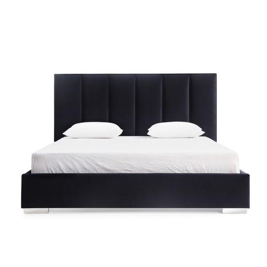 Velvet Bed Queen, in black velvet