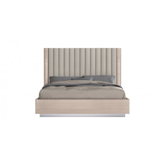 Waves Bed King, High Gloss Beige Angley Frame