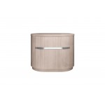 Waves Night Stand, High Gloss Beige Angley