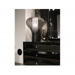 Wesley Floor Lamp Aluminum and Black Marble Base