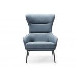 Wyatt Leisure Chair, Blue Faux Leather