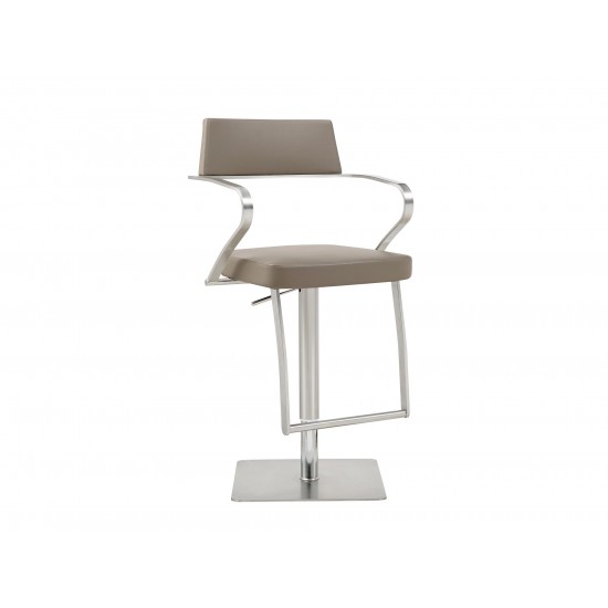 Zuri Barstool Taupe with armrests
