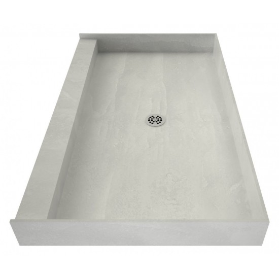 Redi Base 30 x 54 Single Curb Shower Pan With Center Drain