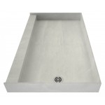 Redi Base 30 x 54 Single Curb Shower Pan With Right Drain