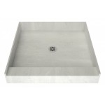 Redi Base 32 x 32 Single Curb Shower Pan With Center Drain