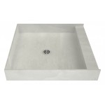 Redi Base 32 x 32 Single Curb Shower Pan With Center Drain