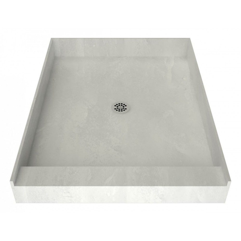 Redi Base 48 x 37 Single Curb Shower Pan With Center Drain