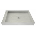 Redi Base 48 x 37 Single Curb Shower Pan With Center Drain