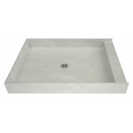 Redi Base 48 x 37 Single Curb Shower Pan With Center Drain