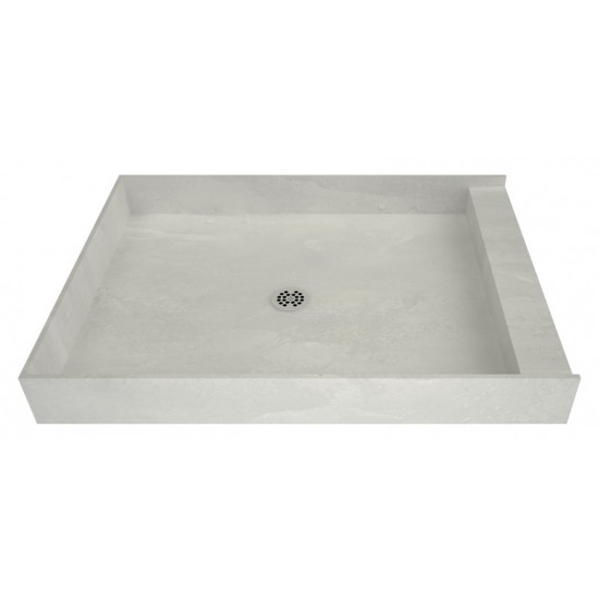 Redi Base 48 x 37 Single Curb Shower Pan With Center Drain