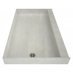 Redi Base 30 x 48 Single Curb Shower Pan With Left Drain