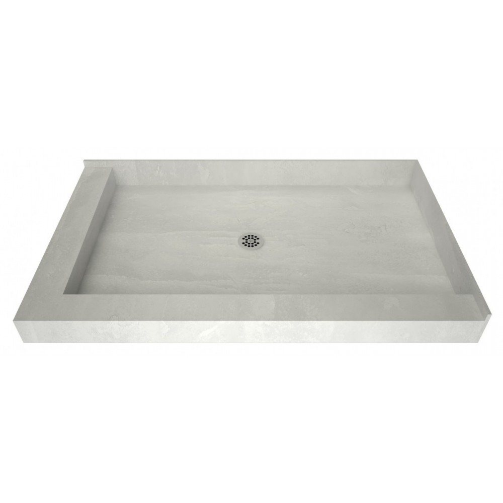 Redi Base 30 x 54 Shower Pan Center Drain Left Dual Curb