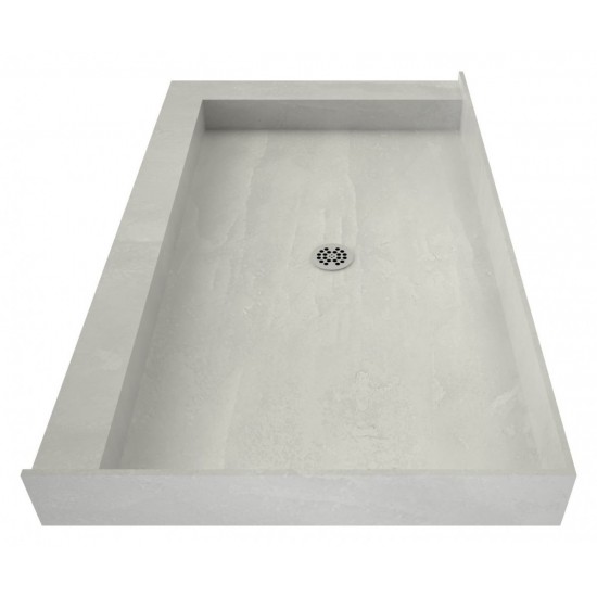 Redi Base 30 x 54 Shower Pan Center Drain Left Dual Curb