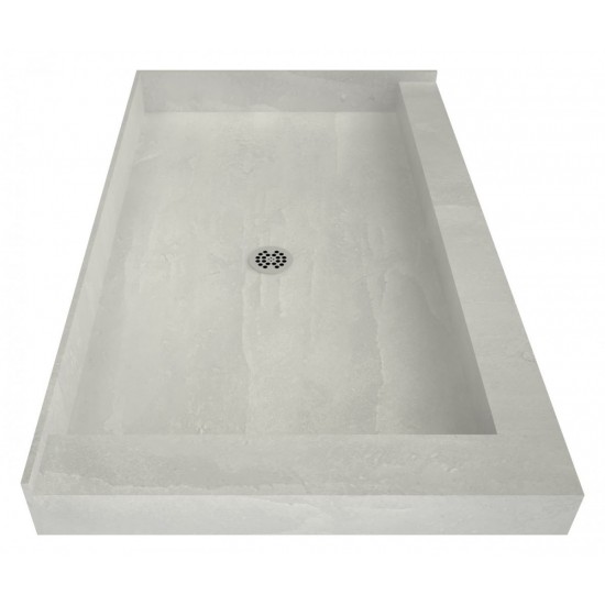 Redi Base 30 x 54 Shower Pan Center Drain Left Dual Curb